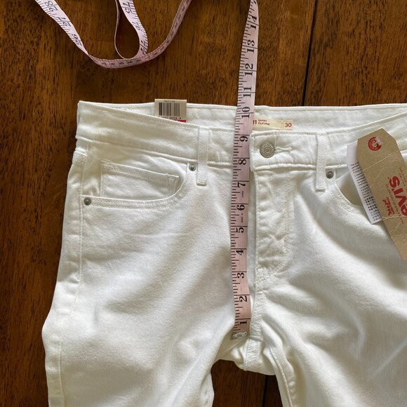 Levi's 711 Skinny White Mid Rise Jeans Sz 30/32 NWT - Picture 6 of 14